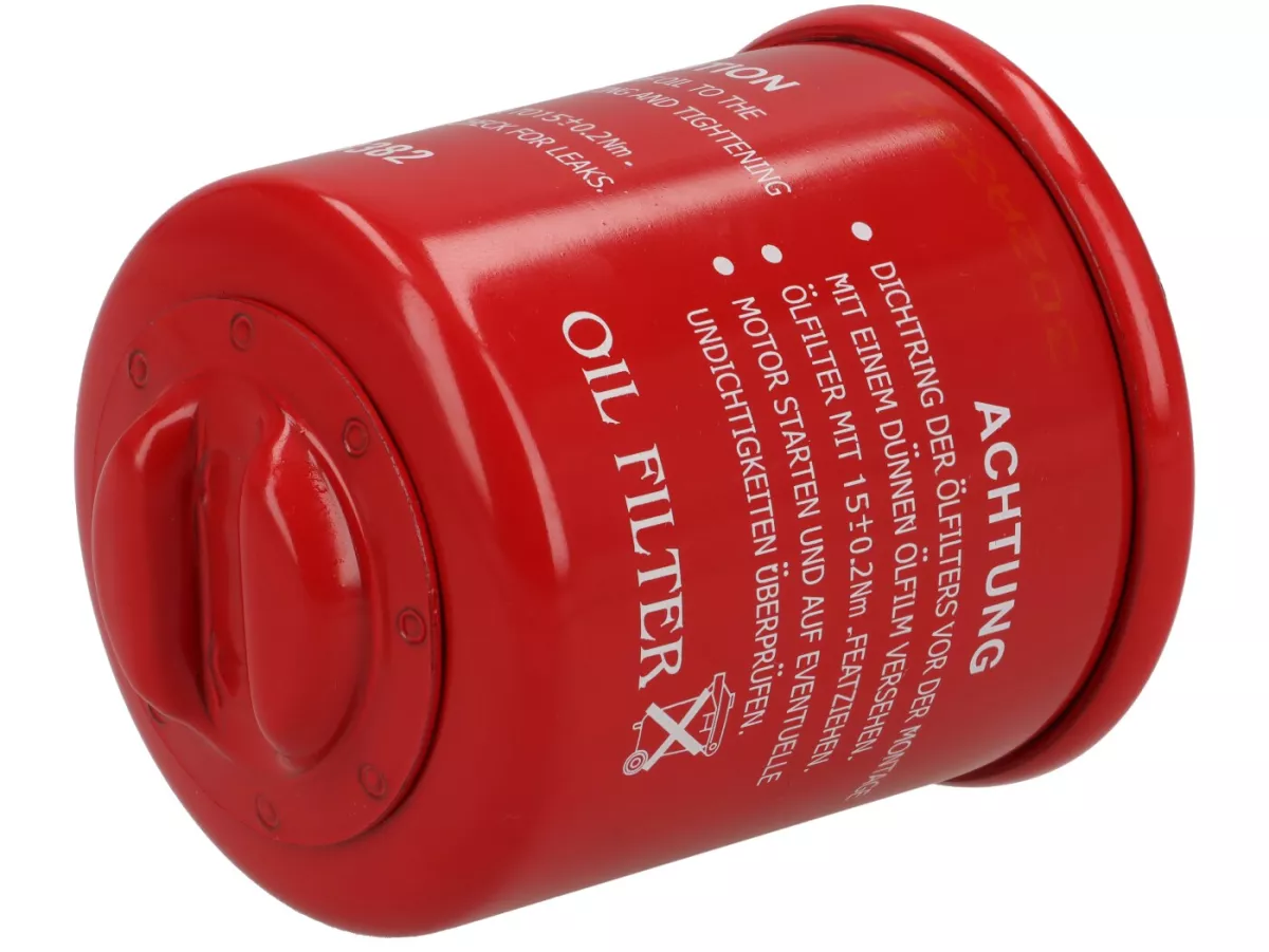 Oljefilter -MALOSSI Red Chilli- Piaggio 125-200 ccm Leader, 250-310 ccm Quasar/HPE, Royal Alloy GP 350, TG 350