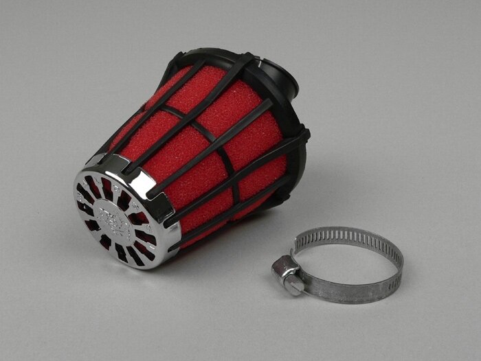 Air filter -MALOSSI E5- 30°, CS= 28mm - red-black