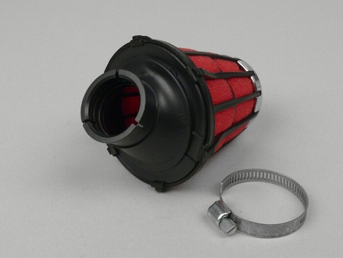 Air filter -MALOSSI E5- 30°, CS= 28mm - red-black