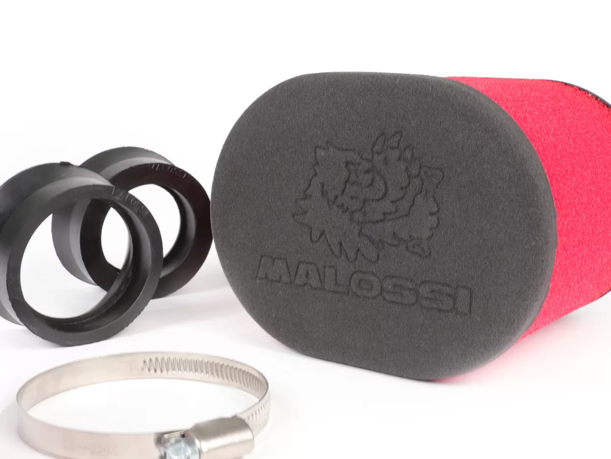 Filter udara -MALOSSI E15- lurus, lebar sambungan = Ø 42/50/60 PHBH - MIKUNI - KEIHIN