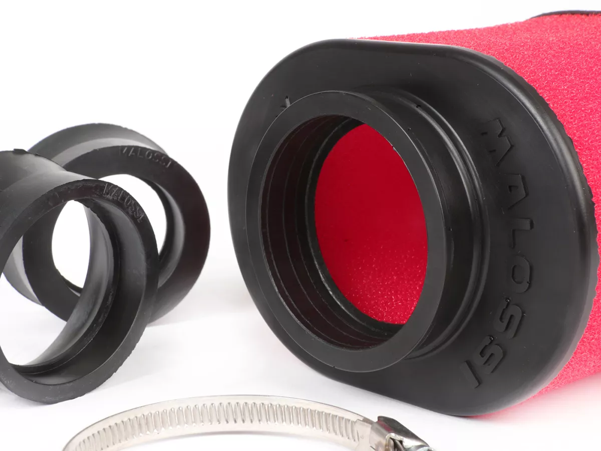 Filter udara -MALOSSI E15- lurus, lebar sambungan = Ø 42/50/60 PHBH - MIKUNI - KEIHIN