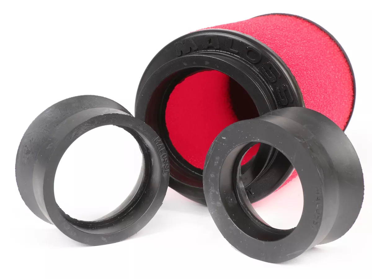 Filtro aria -MALOSSI E16- diritto, larghezza attacco = Ø 42/50/60 PHBH - MIKUNI - KEIHIN