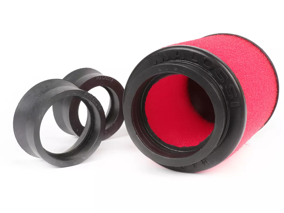 Filtro aria -MALOSSI E16- diritto, larghezza attacco = Ø 42/50/60 PHBH - MIKUNI - KEIHIN