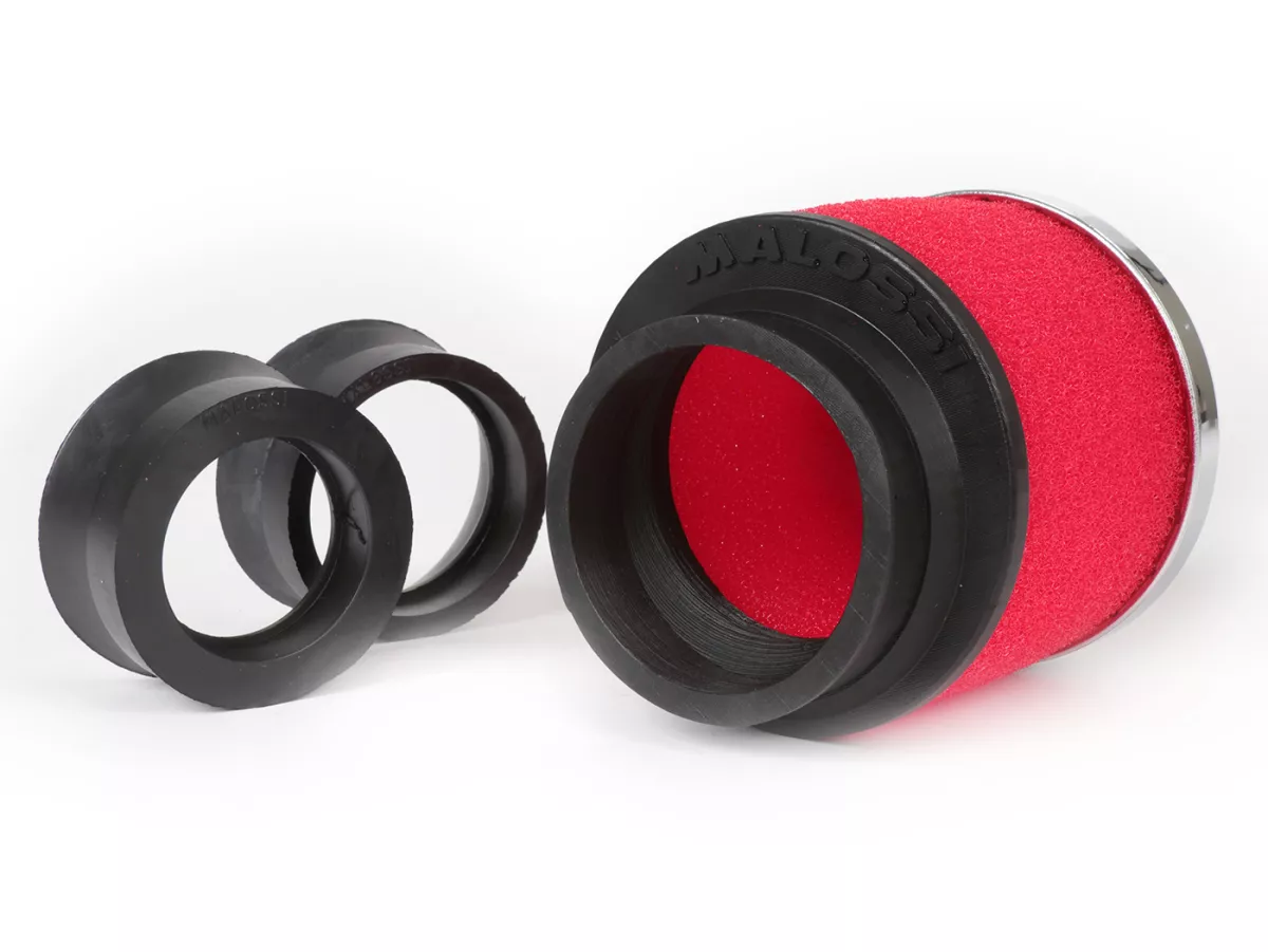Filtro aria -MALOSSI E13- diritto, larghezza attacco Ø 42/50/60 PHBH - MIKUNI - KEIHIN