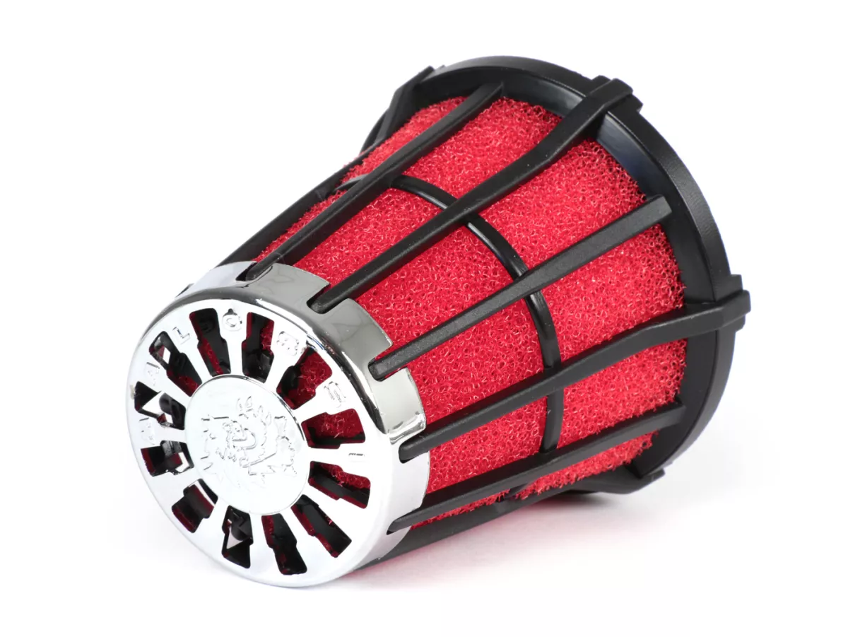 Luftfilter -MALOSSI E5- 0°, anslutningsbredd = 40mm - röd-svart, Mikuni