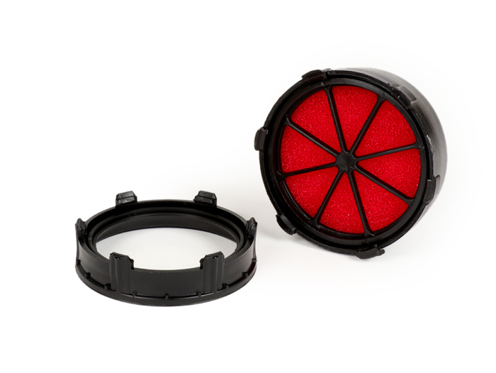 Air filter -MALOSSI- Vespa PV125, ET3 (Dellorto SHBC 19.19 with metal air filter with stud bolt, not suitable for SHBC 19.19E with clamped plastic air filter)