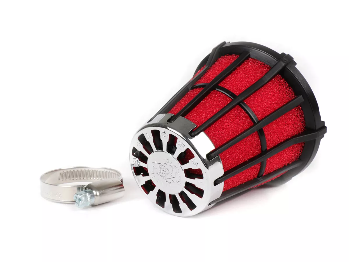 Air filter -MALOSSI E5- 0°, CS= 32x1,25 - red-black, PHBG 15-21