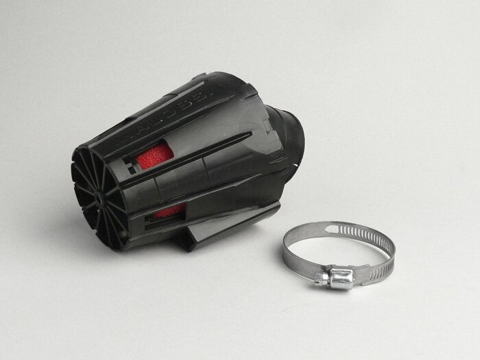 Luftfilter -MALOSSI E5- 30°, anslutningsbredd = 38mm - Svart
