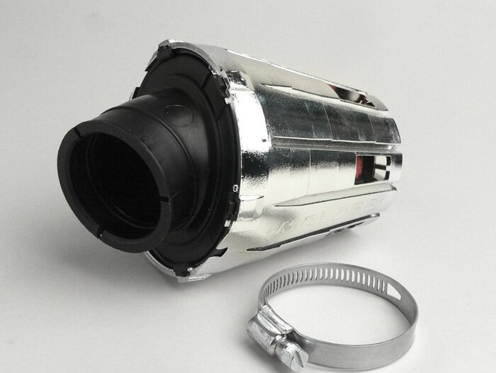Luftfilter -MALOSSI E5- 30°, anslutningsbredd = 38mm - Krom