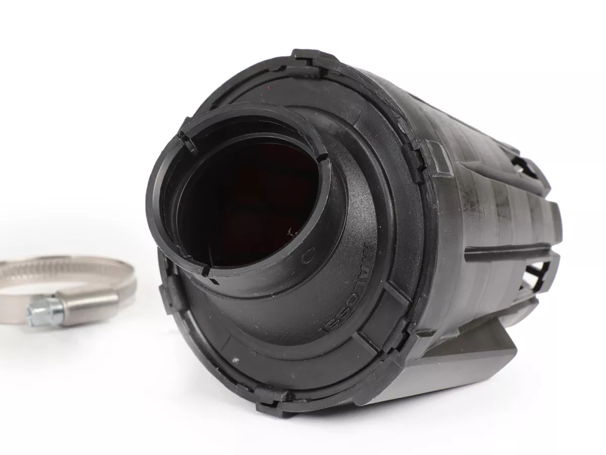 Air filter -MALOSSI E5- 30°, CS= 38mm - black, PHVA/PHBN 12-17,5, Mikuni