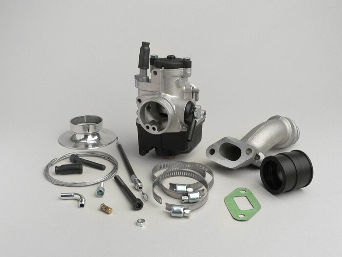 Carburator kit -MALOSSI 2-stud, 25mm Dellorto PHBL, rotary valve- Vespa V50, PV, ET3