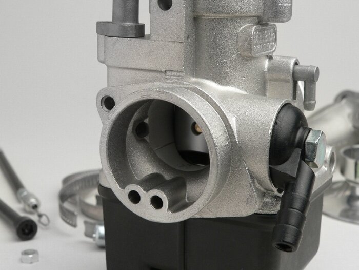 Carburator kit -MALOSSI 2-stud, 25mm Dellorto PHBL, rotary valve- Vespa V50, PV, ET3