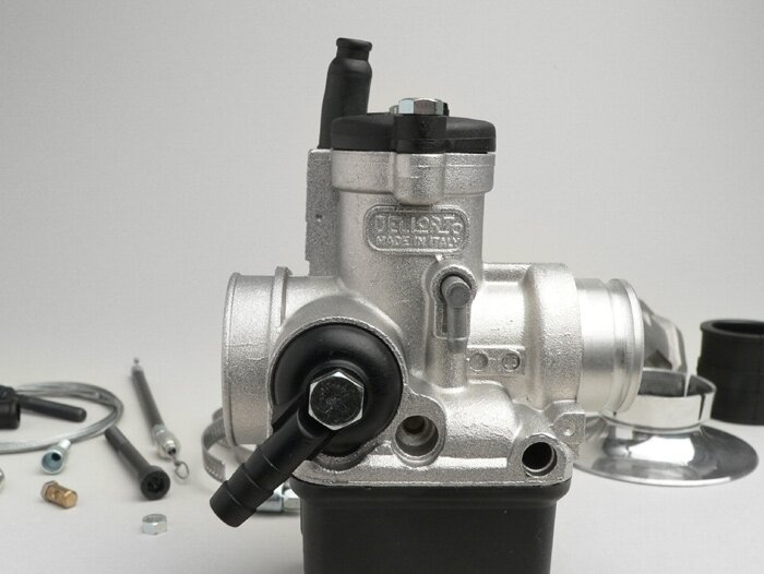 Carburator kit -MALOSSI 2-stud, 25mm Dellorto PHBL, rotary valve- Vespa V50, PV, ET3