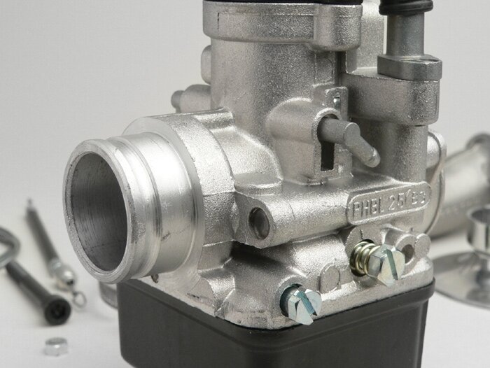 Carburator kit -MALOSSI 2-stud, 25mm Dellorto PHBL, rotary valve- Vespa V50, PV, ET3