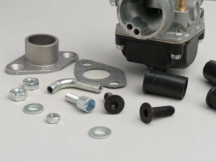 Kit karburator -MALOSSI 19mm Dellorto PHBG AS- Morini 50 ccm (tipe Aprilia/Suzuki) - SUZUKI ESTILETE, SUZUKI KATANA50, ZILION 99, APRILIA MOJITO 50, SR50 (mesin Morini)