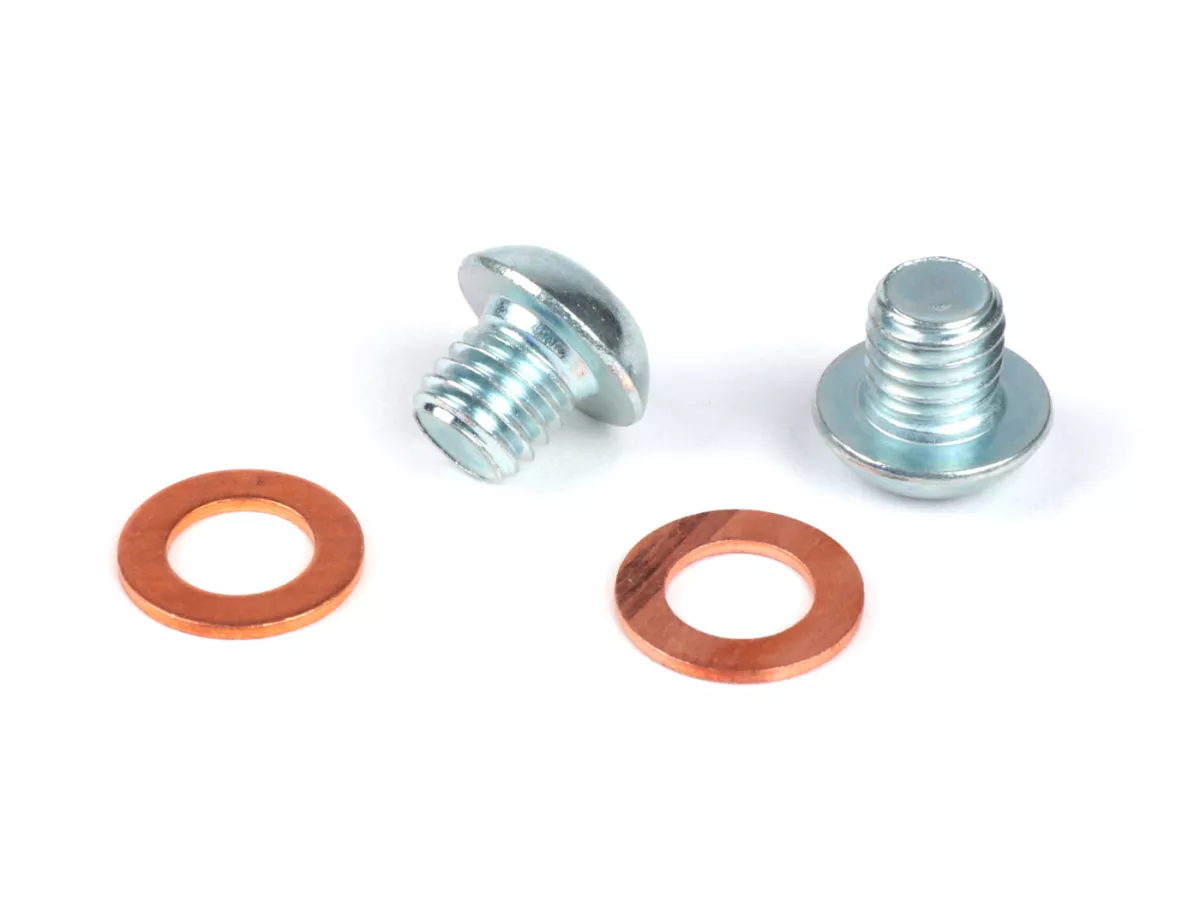Oil drain plug set incl. gaskets for engine case -MALOSSI V-One/VR-One- Vespa PX