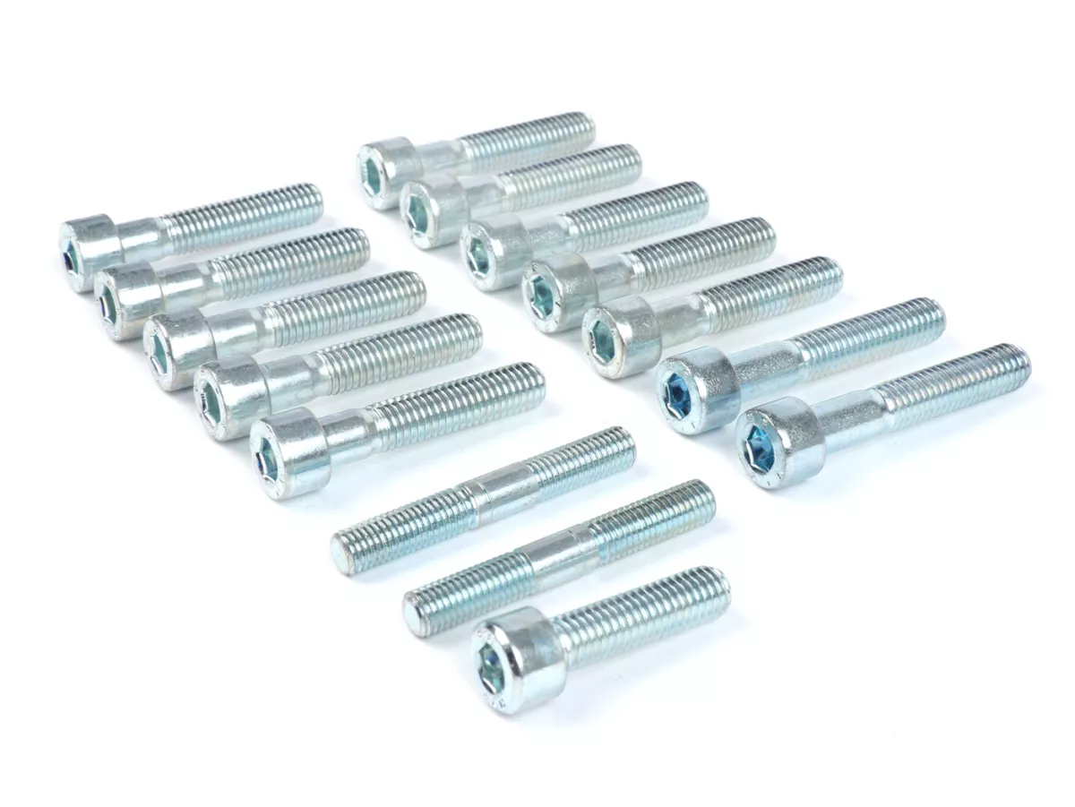 Engine bolt set for engine housing -MALOSSI V-One/VR-One- Vespa PX