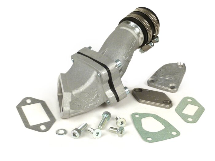 Colector de admisión - Colector de admisión de membrana -MALOSSI 136 ccm MHR Aluminio- Vespa V50, V90, SS50, SS90, PV125, ET3 - AW=35mm, paso=Ø30mm