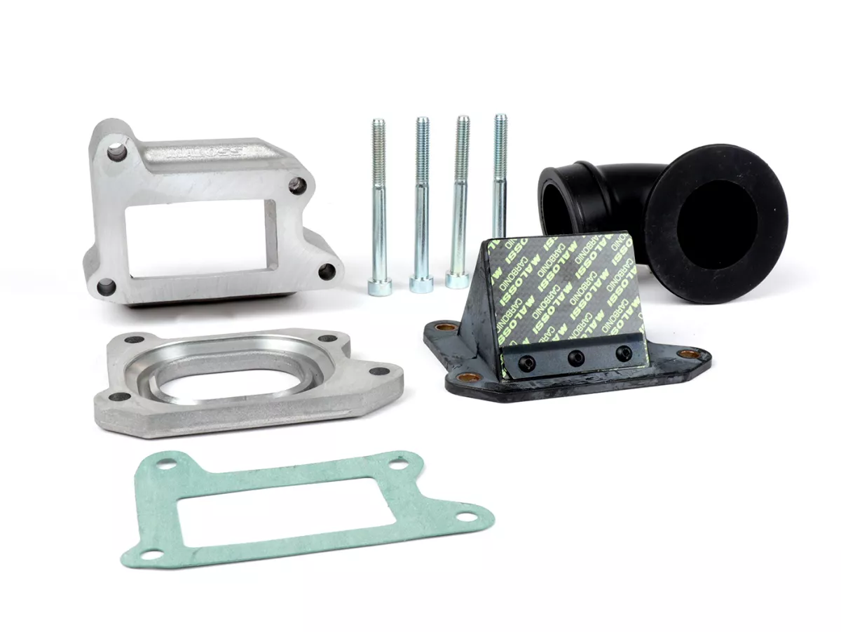 Manifold intake lengkap untuk rumah mesin -MALOSSI VR-One, intake katup buluh- Vespa PX