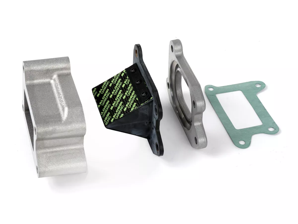 Manifold intake lengkap untuk rumah mesin -MALOSSI VR-One, intake katup buluh- Vespa PX