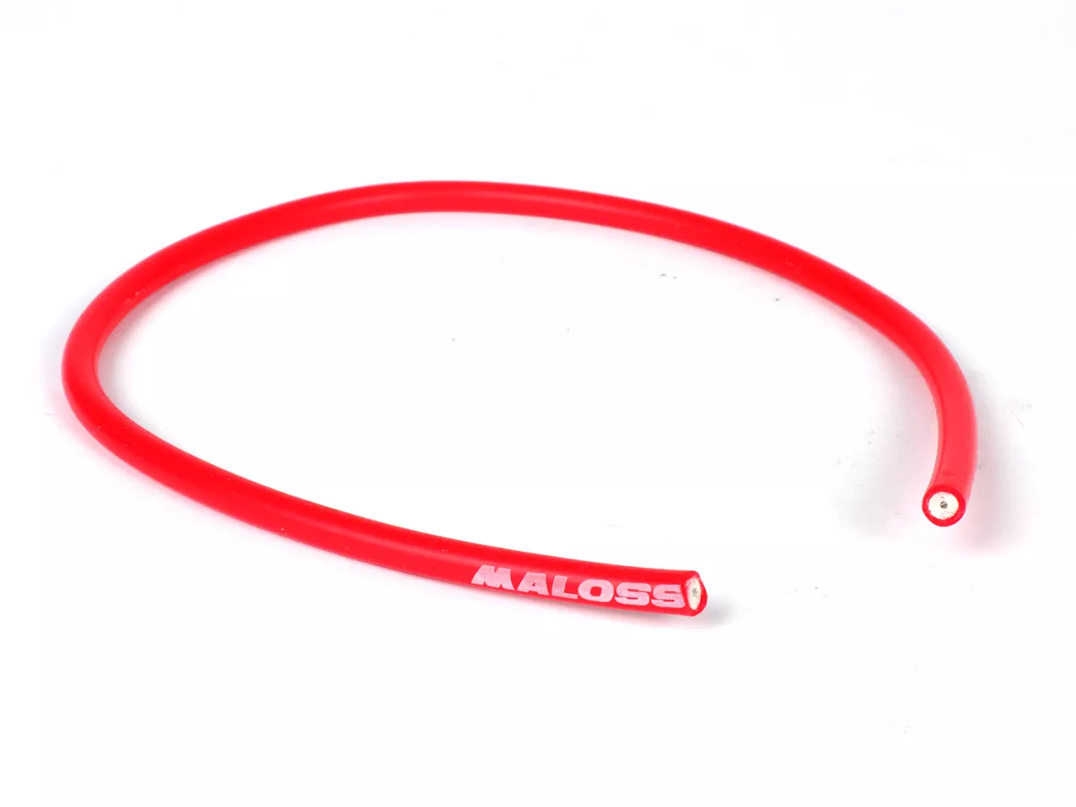 Ontstekingskabel -MALOSSI- silicone, 45cm, Ø 7 mm, rood