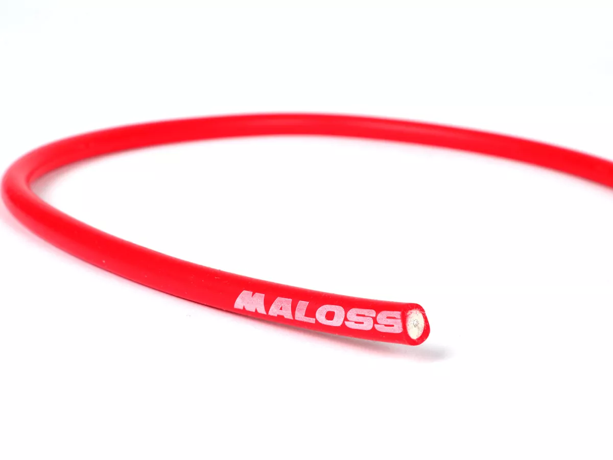 Ontstekingskabel -MALOSSI- silicone, 45cm, Ø 7 mm, rood