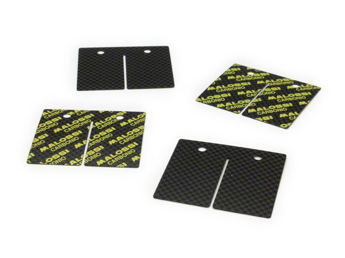 Membranplatta -MALOSSI MHR VL17- Vespa Largeframe, Smallframe, Minarelli AM6 - Kolfiber (0,3, 0,35 mm)