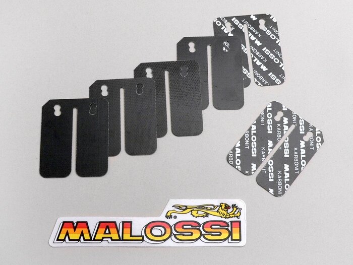 Clapets -MALOSSI Carbon/Carbonio- Piaggio 50-180 cc
