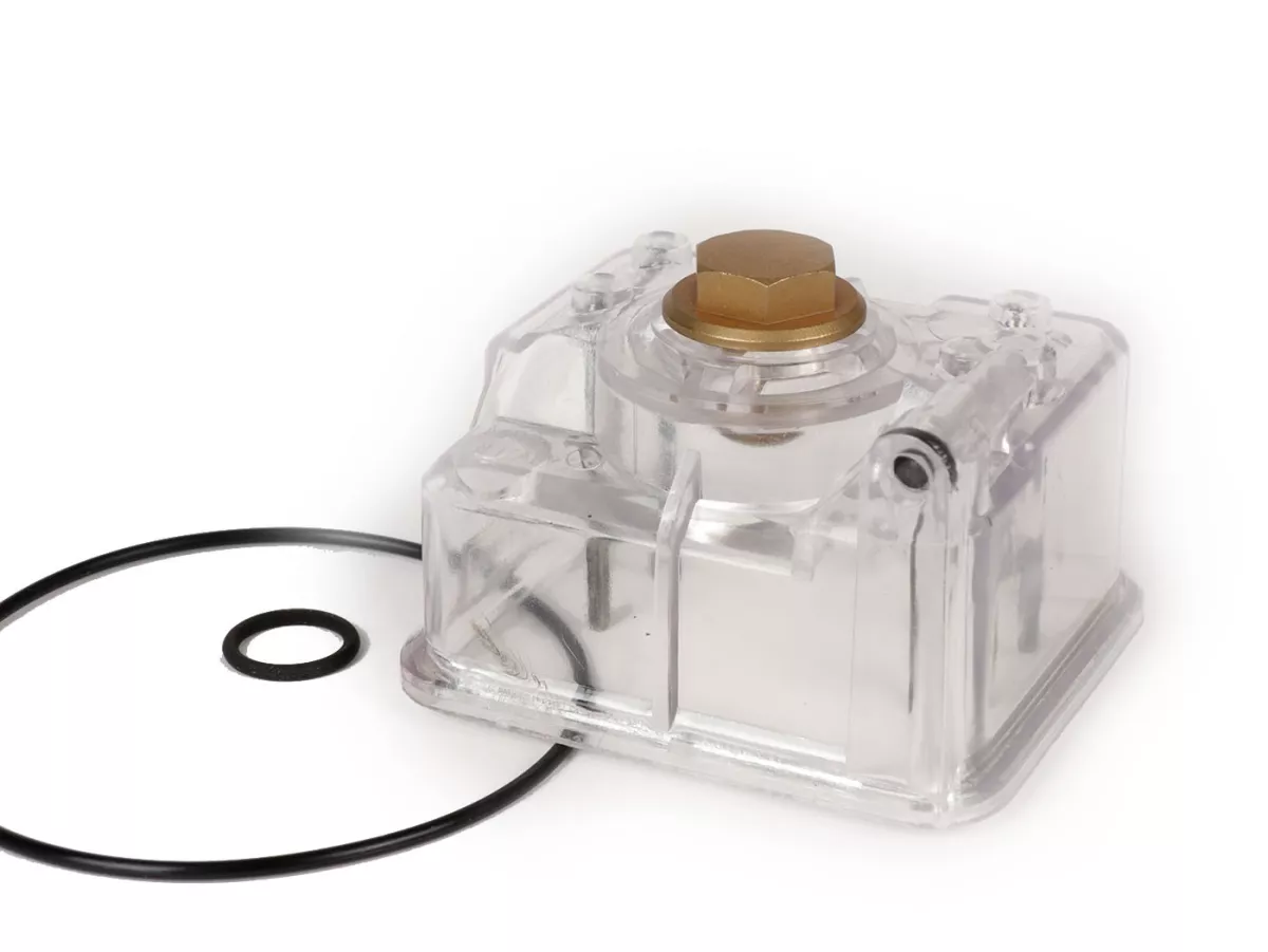 Cuve -MALOSSI- VHST - transparent avec la vis du jet principal et les joints.