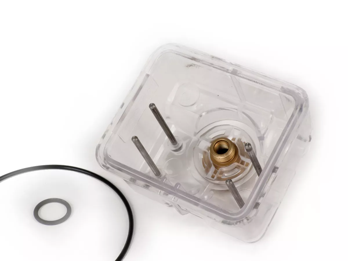 Cuve -MALOSSI- VHST - transparent avec la vis du jet principal et les joints.
