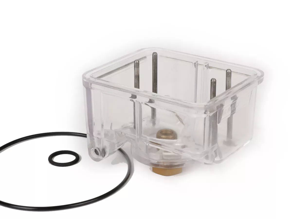 Cuve -MALOSSI- VHST - transparent avec la vis du jet principal et les joints.