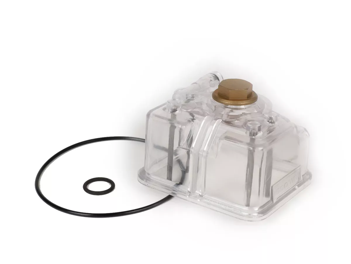 Cuve -MALOSSI- VHST - transparent avec la vis du jet principal et les joints.