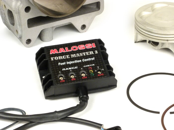 Cilinder -MALOSSI 218 ccm Ø=75,5mm, EURO 3 (-2016)- Quasar 125cc 4T LC i.e., Vespa GTS Super (Sport) 125 i.e., Aprilia SR Max 125 i.e., Gilera Nexus 125 i.e., Piaggio Beverly 125 i.e., MP3 Yourban 4V i.e. - zonder cilinderkop - incl. Forcemaster 2 injecto