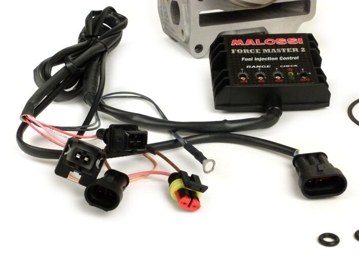 Cilinder -MALOSSI 218 ccm Ø=75,5mm, EURO 3 (-2016)- Quasar 125cc 4T LC i.e., Vespa GTS Super (Sport) 125 i.e., Aprilia SR Max 125 i.e., Gilera Nexus 125 i.e., Piaggio Beverly 125 i.e., MP3 Yourban 4V i.e. - zonder cilinderkop - incl. Forcemaster 2 injecto