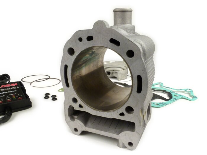 Cilinder -MALOSSI 218 ccm Ø=75,5mm, EURO 3 (-2016)- Quasar 125cc 4T LC i.e., Vespa GTS Super (Sport) 125 i.e., Aprilia SR Max 125 i.e., Gilera Nexus 125 i.e., Piaggio Beverly 125 i.e., MP3 Yourban 4V i.e. - zonder cilinderkop - incl. Forcemaster 2 injecto