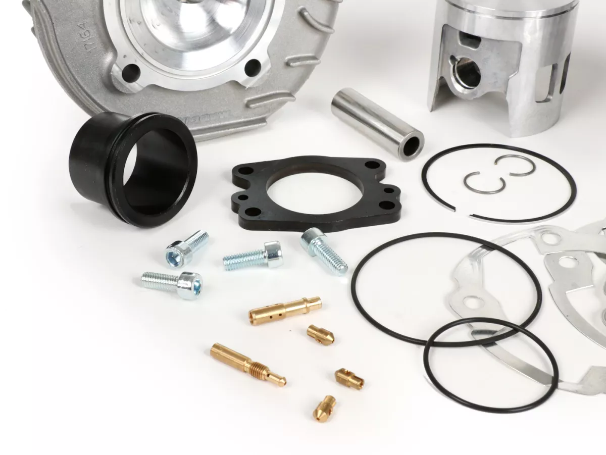 Cylinder -MALOSSI MHR alloy 177 cc 3 Ports, 57mm stroke, double exhaust port- Vespa P125-150