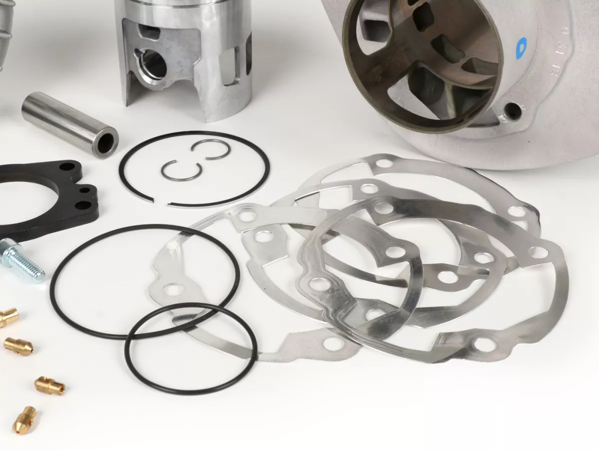 Cylinder -MALOSSI MHR alloy 177 cc 3 Ports, 57mm stroke, double exhaust port- Vespa P125-150