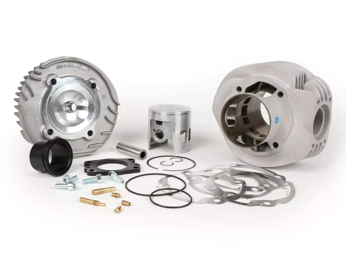 Cylinder -MALOSSI MHR alloy 177 cc 3 Ports, 57mm stroke, double exhaust port- Vespa P125-150