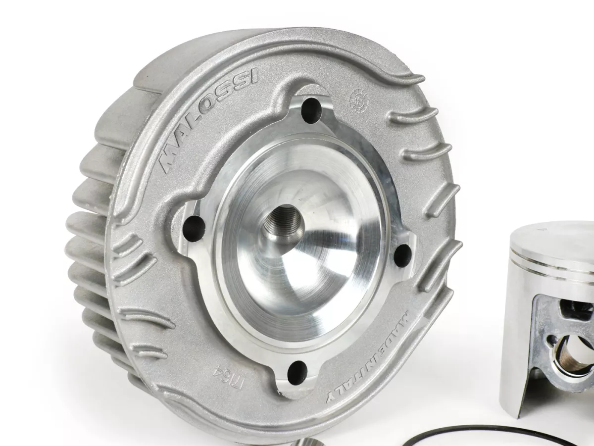 Cylinder -MALOSSI SPORT cast iron177cc 3 transfer ports, 57mm stroke, single exhaust port- Vespa PX125, PX150, Cosa125, Cosa150, LML Star 125/150, Stella 125/150