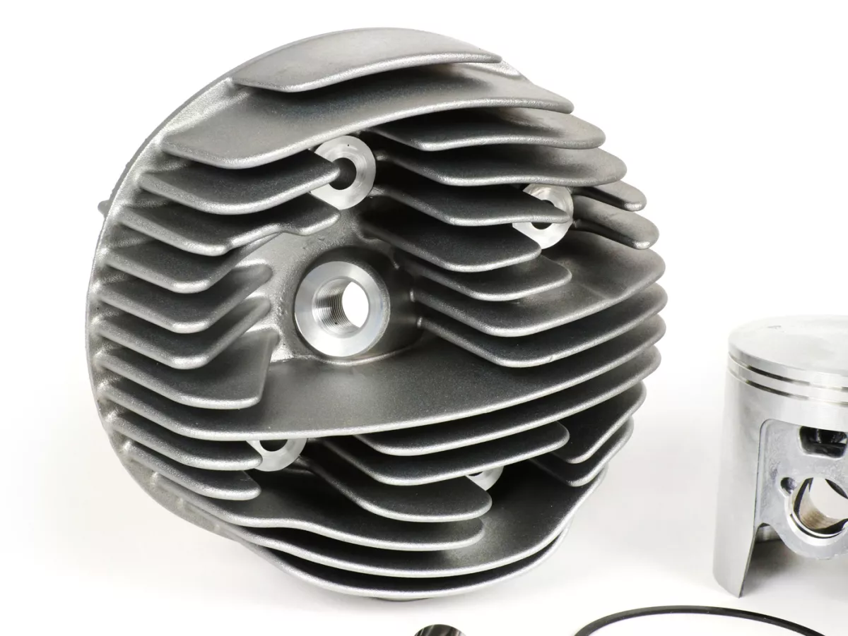 Cylinder -MALOSSI SPORT cast iron177cc 3 transfer ports, 57mm stroke, single exhaust port- Vespa PX125, PX150, Cosa125, Cosa150, LML Star 125/150, Stella 125/150