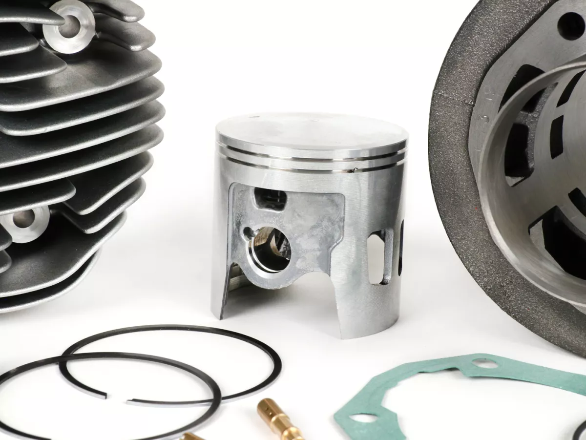 Cylinder -MALOSSI SPORT cast iron177cc 3 transfer ports, 57mm stroke, single exhaust port- Vespa PX125, PX150, Cosa125, Cosa150, LML Star 125/150, Stella 125/150