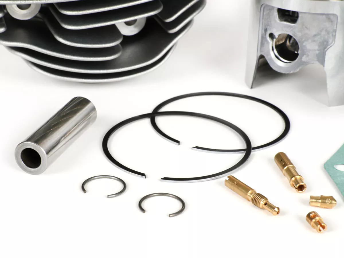 Cylinder -MALOSSI SPORT cast iron177cc 3 transfer ports, 57mm stroke, single exhaust port- Vespa PX125, PX150, Cosa125, Cosa150, LML Star 125/150, Stella 125/150