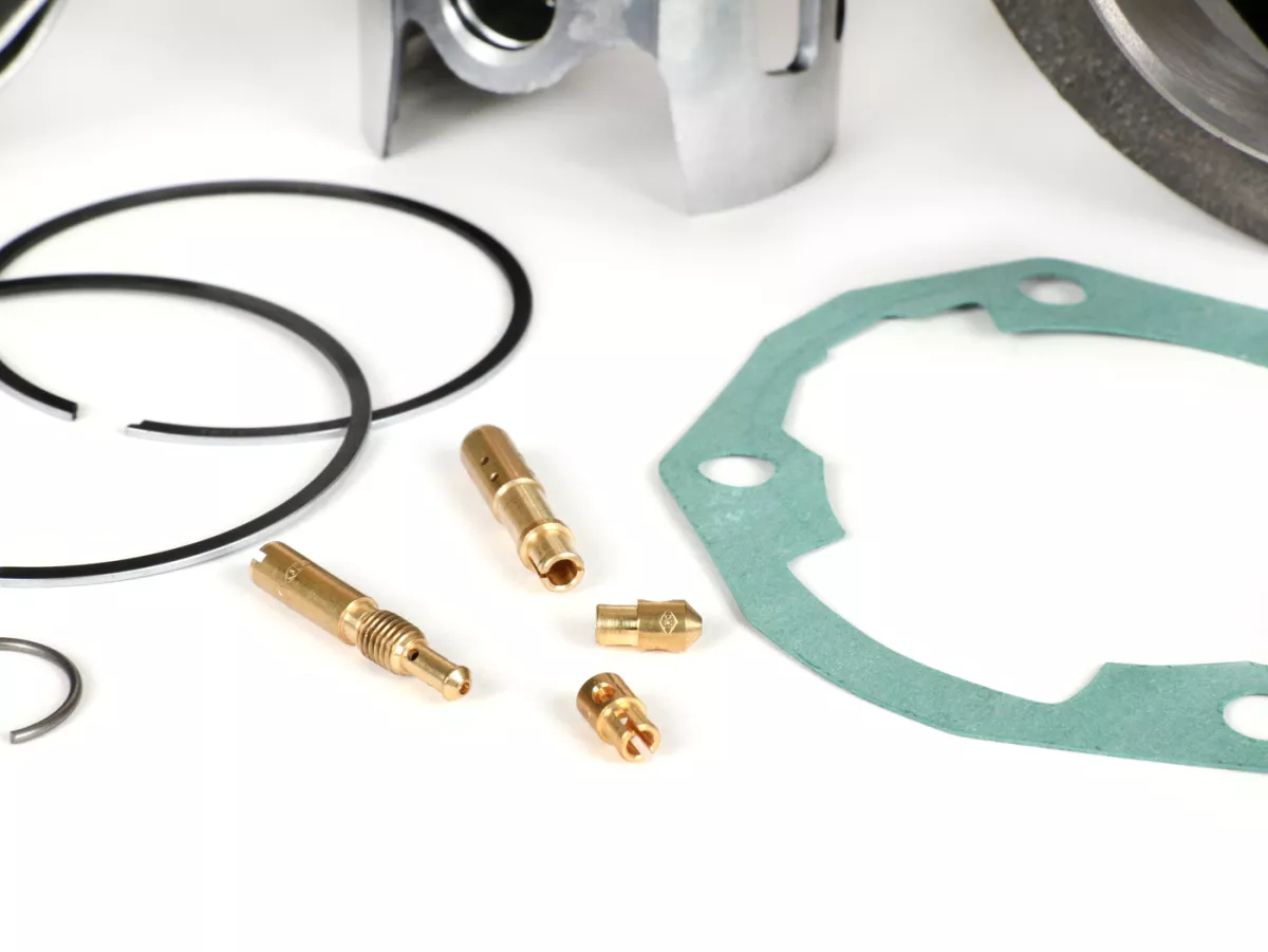 Cylinder -MALOSSI SPORT cast iron177cc 3 transfer ports, 57mm stroke, single exhaust port- Vespa PX125, PX150, Cosa125, Cosa150, LML Star 125/150, Stella 125/150