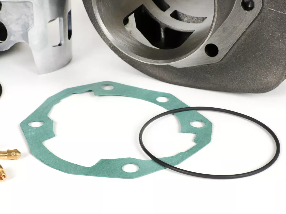 Cylinder -MALOSSI SPORT cast iron177cc 3 transfer ports, 57mm stroke, single exhaust port- Vespa PX125, PX150, Cosa125, Cosa150, LML Star 125/150, Stella 125/150