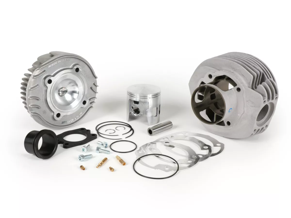 Cylinder -MALOSSI SPORT alloy 177cc 3 transfer ports, 57mm stroke, single exhaust port- Vespa PX125, PX150, Cosa125, Cosa150, LML Star 125/150, Stella 125/150