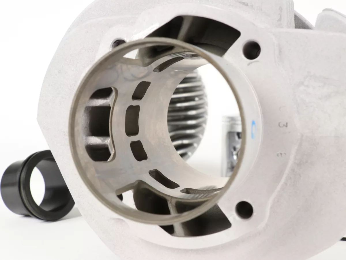 Cylinder -MALOSSI SPORT alloy 177cc 3 transfer ports, 57mm stroke, single exhaust port- Vespa PX125, PX150, Cosa125, Cosa150, LML Star 125/150, Stella 125/150