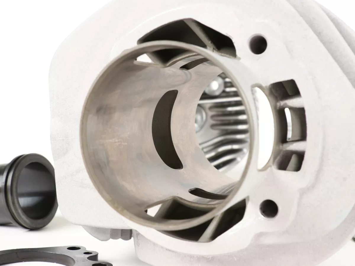Cylinder -MALOSSI SPORT alloy 177cc 3 transfer ports, 57mm stroke, single exhaust port- Vespa PX125, PX150, Cosa125, Cosa150, LML Star 125/150, Stella 125/150