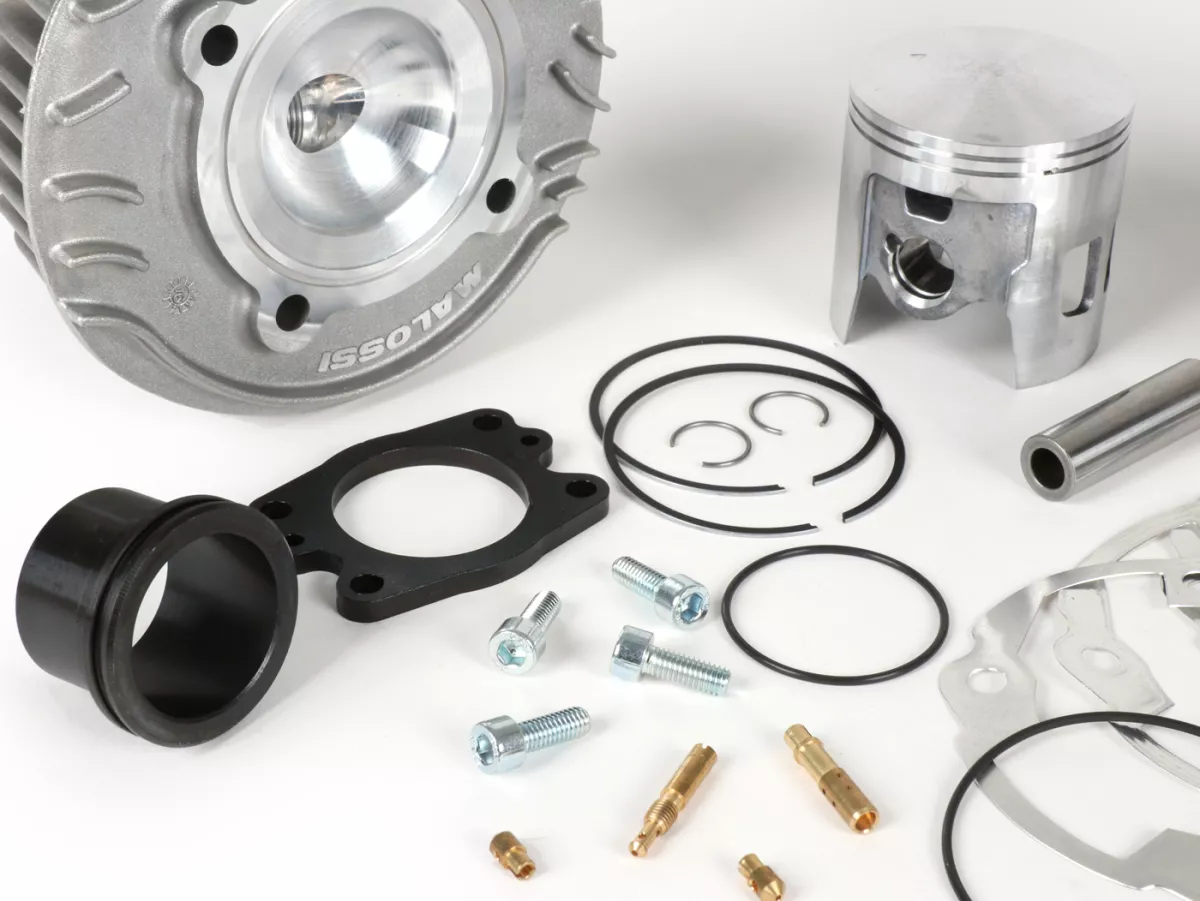 Cylinder -MALOSSI SPORT alloy 177cc 3 transfer ports, 57mm stroke, single exhaust port- Vespa PX125, PX150, Cosa125, Cosa150, LML Star 125/150, Stella 125/150