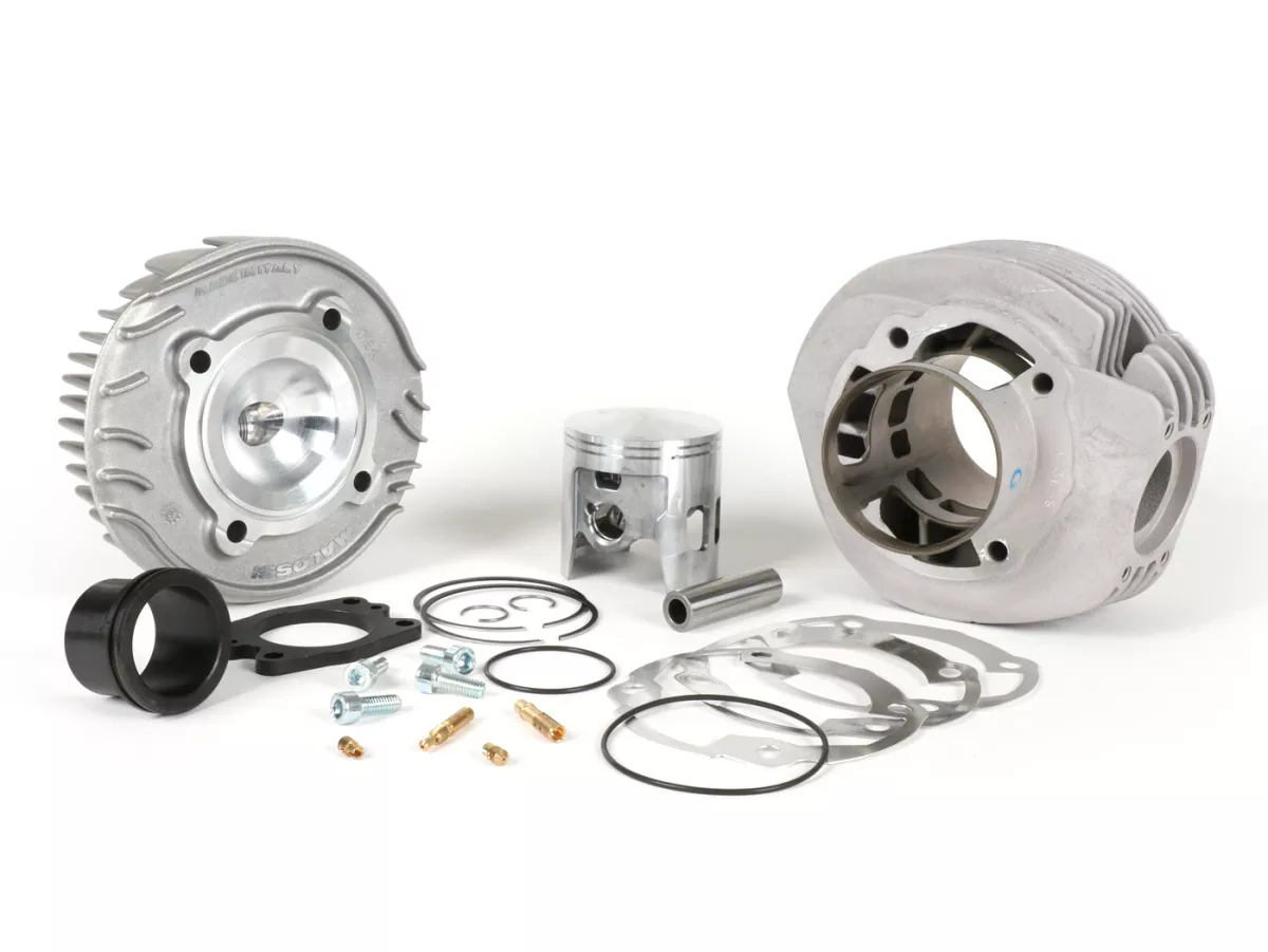 Cylinder -MALOSSI SPORT alloy 177cc 3 transfer ports, 57mm stroke, single exhaust port- Vespa PX125, PX150, Cosa125, Cosa150, LML Star 125/150, Stella 125/150