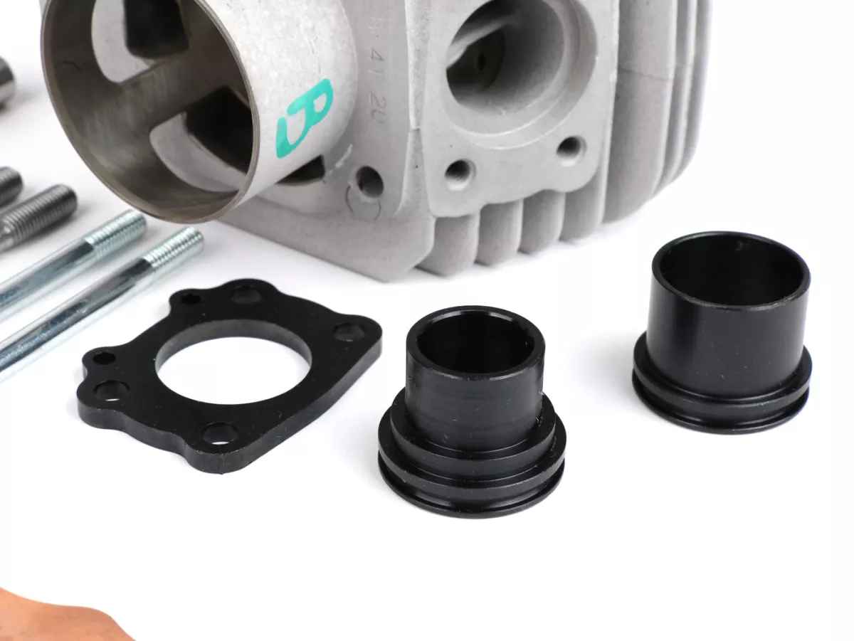 Silinder -MALOSSI 75 ccm BESAR DEPS 4 Ø47mm, 4-pin- Piaggio Ciao, Bravo, Si, Boxer (pin piston = Ø 12mm) - Pemasangan hanya dengan casing MP-One Malossi (M5717514 - M5717892) DEPS4, Deps4